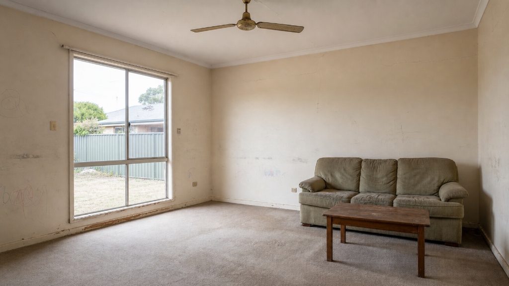 Living room before painting
